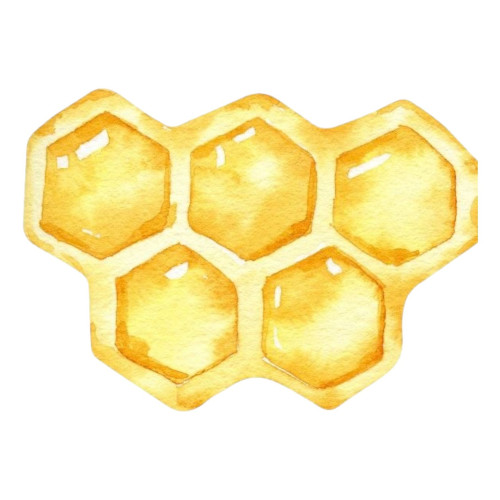 Aplique abelhinha aquarela favo de mel