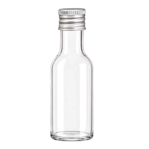 Mini garrafinha pet 50ml prata 10 unidades