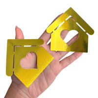 Aplique casinha coração laminado