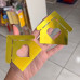 Aplique casinha coração laminado