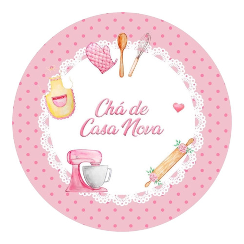 Aplique chá de casa nova rotulo
