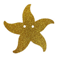 Aplique glitter estrela do mar dourada