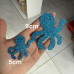 aplique polvo azul glitter