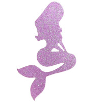 Aplique glitter sereia lilás claro
