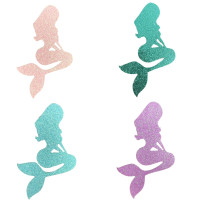 Aplique glitter sereia lilás claro