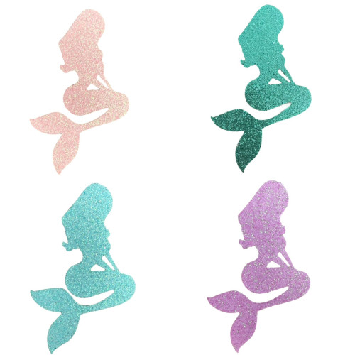 Aplique glitter sereia lilás claro