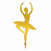 Aplique Bailarina laminado dourada