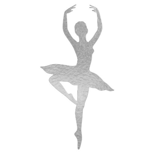 Aplique Bailarina laminado prata