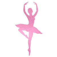 Aplique Bailarina laminado rosa