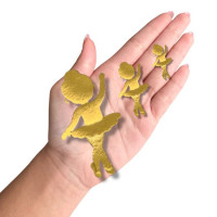 Aplique Bailarina baby laminado dourado