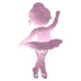 Aplique Bailarina baby laminado rosa