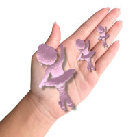 Aplique Bailarina baby laminado rosa