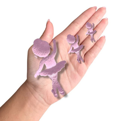 Aplique Bailarina baby laminado rosa