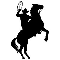 Aplique boiadeiro e cavalo