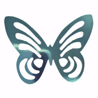 Borboleta azul laminado.(1 a 10 und)