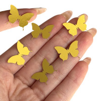 Aplique borboleta lisa papel laminado