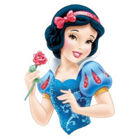 Aplique Branca de neve meio corpo