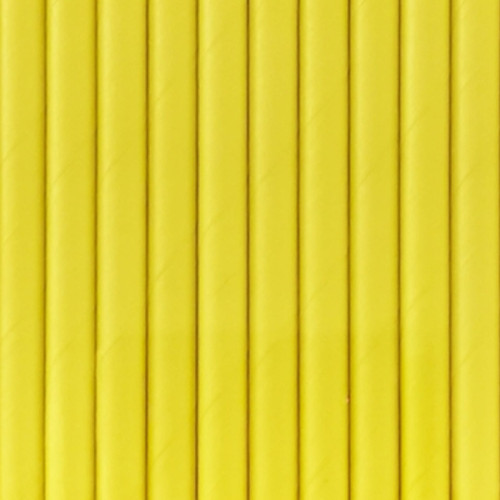 Canudo de papel Amarelo C/10