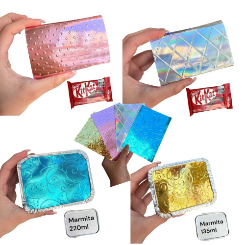 Capa de marmita e kit kat laminado 10x15 