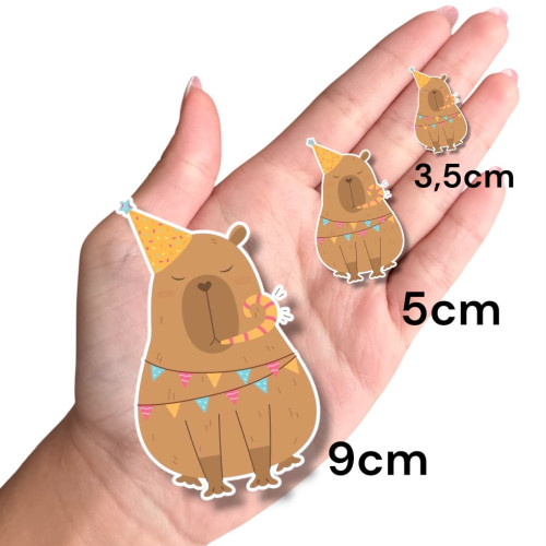 Aplique Capivara aniversário bandeiras