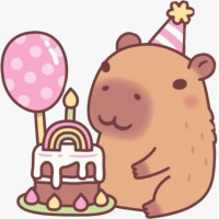 Aplique Capivara (Aniversário)