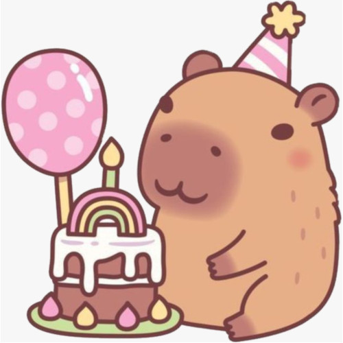 Aplique Capivara (Aniversário)