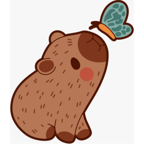 Aplique Capivara (borboleta)