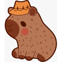 Aplique Capivara (chapéu)