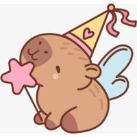 Aplique Capivara (Fadinha)