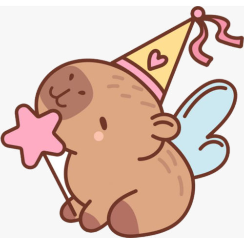 Aplique Capivara (Fadinha)