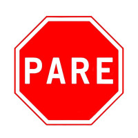 Aplique carros placa de transito PARE