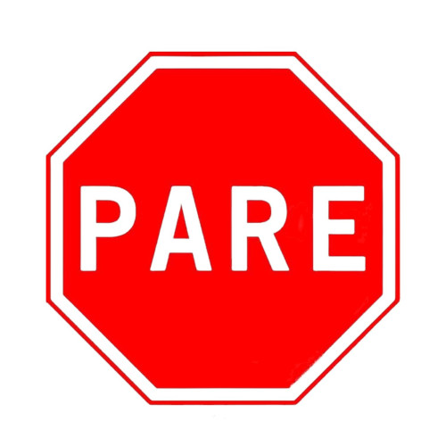 Aplique carros placa de transito PARE