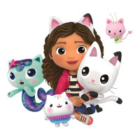Aplique casa magica da Gabby personagens juntos