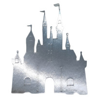Aplique Castelo princesas laminado prata