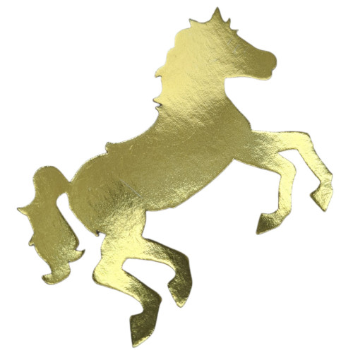 Cavalo laminado dourado.(de 1 a 10 und)