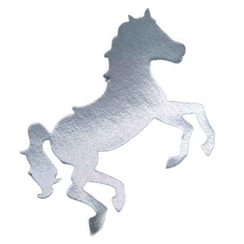 Aplique Cavalo laminado prata