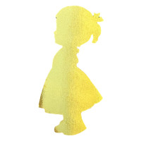 Aplique Chá revelação menina dourado