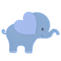 Cha de bebe elefante rosa.(de 1 a 10 und)