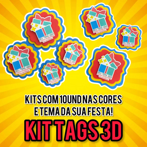 Kit Pegue e Monte Tag 3D 