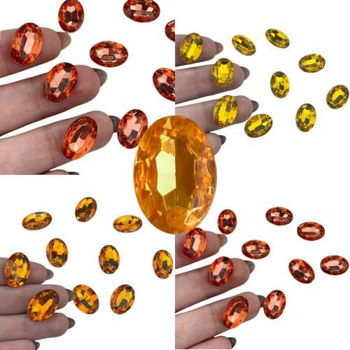 Chaton oval 13x18mm base diamante(10un)