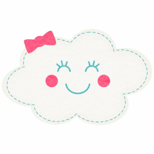 Aplique chuva de amor (nuvem girl)