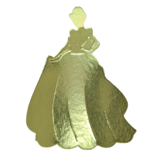 Aplique Cinderela laminado dourado