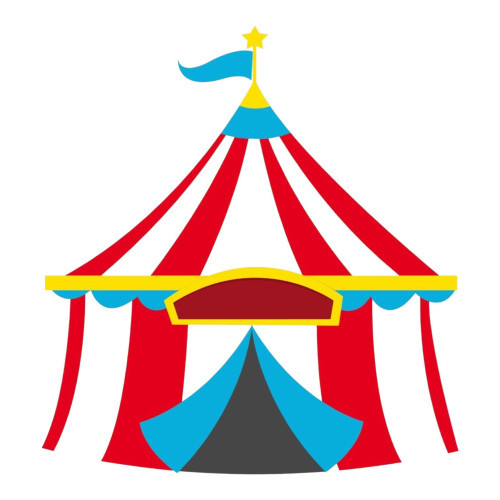 Aplique circo vintage tenda 