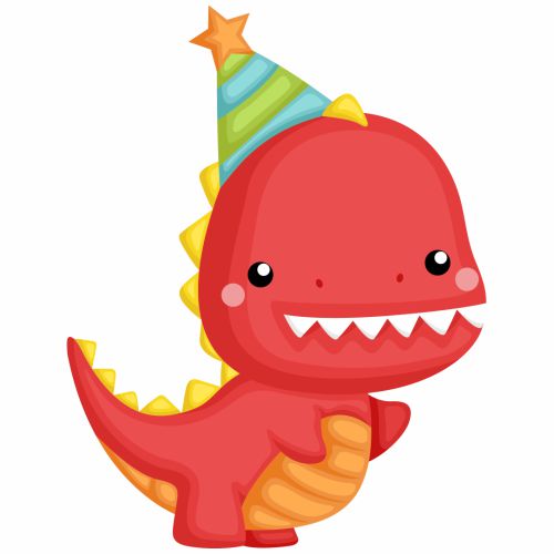 Aplique Dinossauro baby (tiranossauro vermelho)