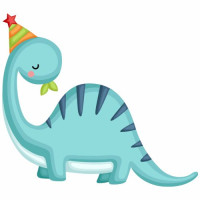 Aplique Dinossauro baby (braquiossauro verde tiffany)