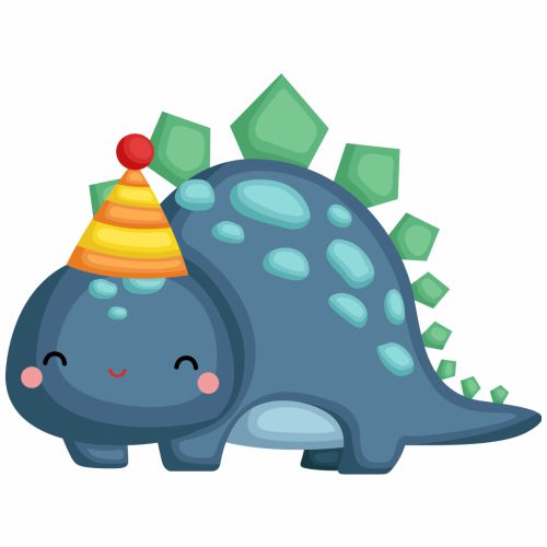 Aplique Dinossauro baby (estegossauro azul escuro)