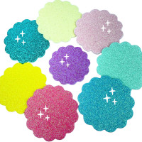 Escalope glitter 5cm C/10