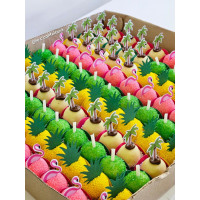 Aplique flamingo para docinho 3,5cm 10 unidades