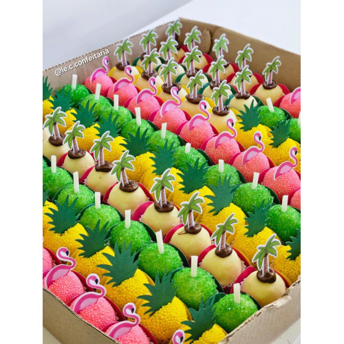 Aplique flamingo para docinho 3,5cm 10 unidades