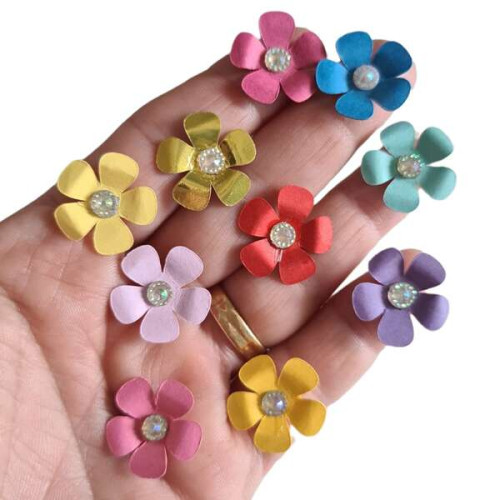  Mini flores de papel 1,5cm C/10